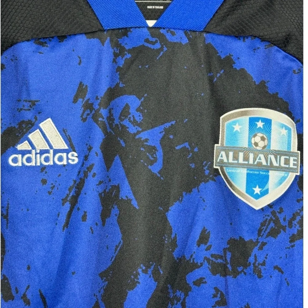 Adidas Alliance Soccer Jersey - Black and Blue / Size Large / Sku0081‎